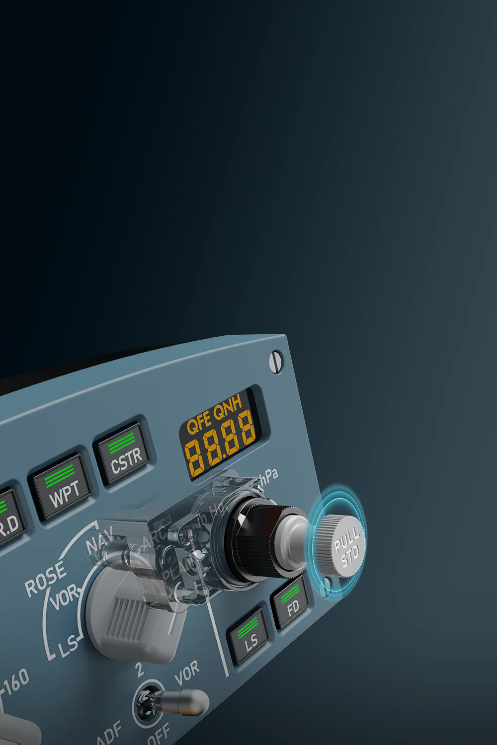 Control Panel Moza MA3F - zoom of ma3x knobs